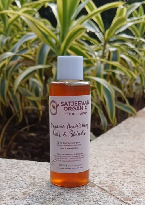 Satjeevan Organic Nourishing Hair & Skin Oil | Grocsy