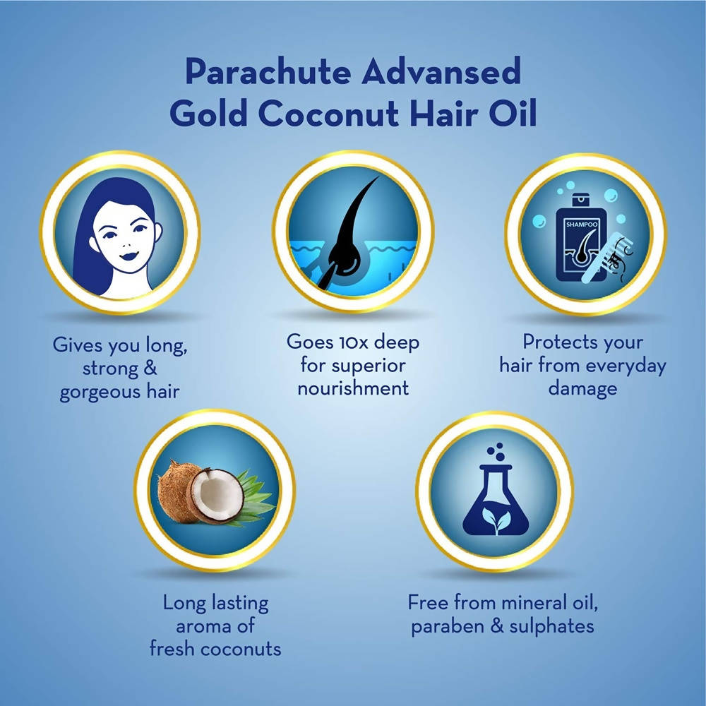 Parachute Advansed Gold Coconut Hair Oil | Grocsy