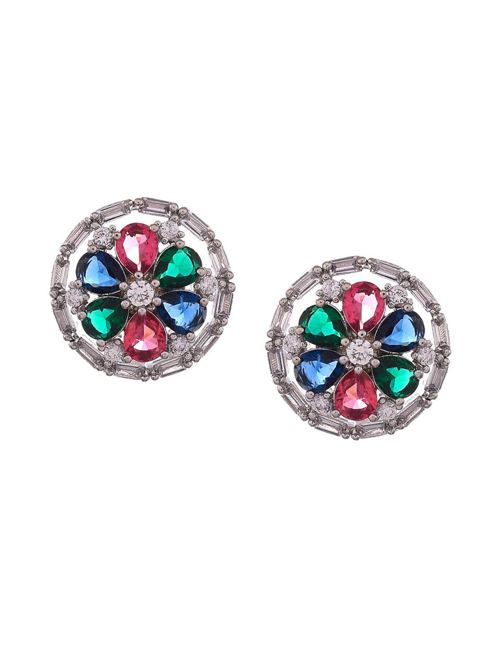 Shoshaa Multicoloured Contemporary Studs Earrings | Grocsy
