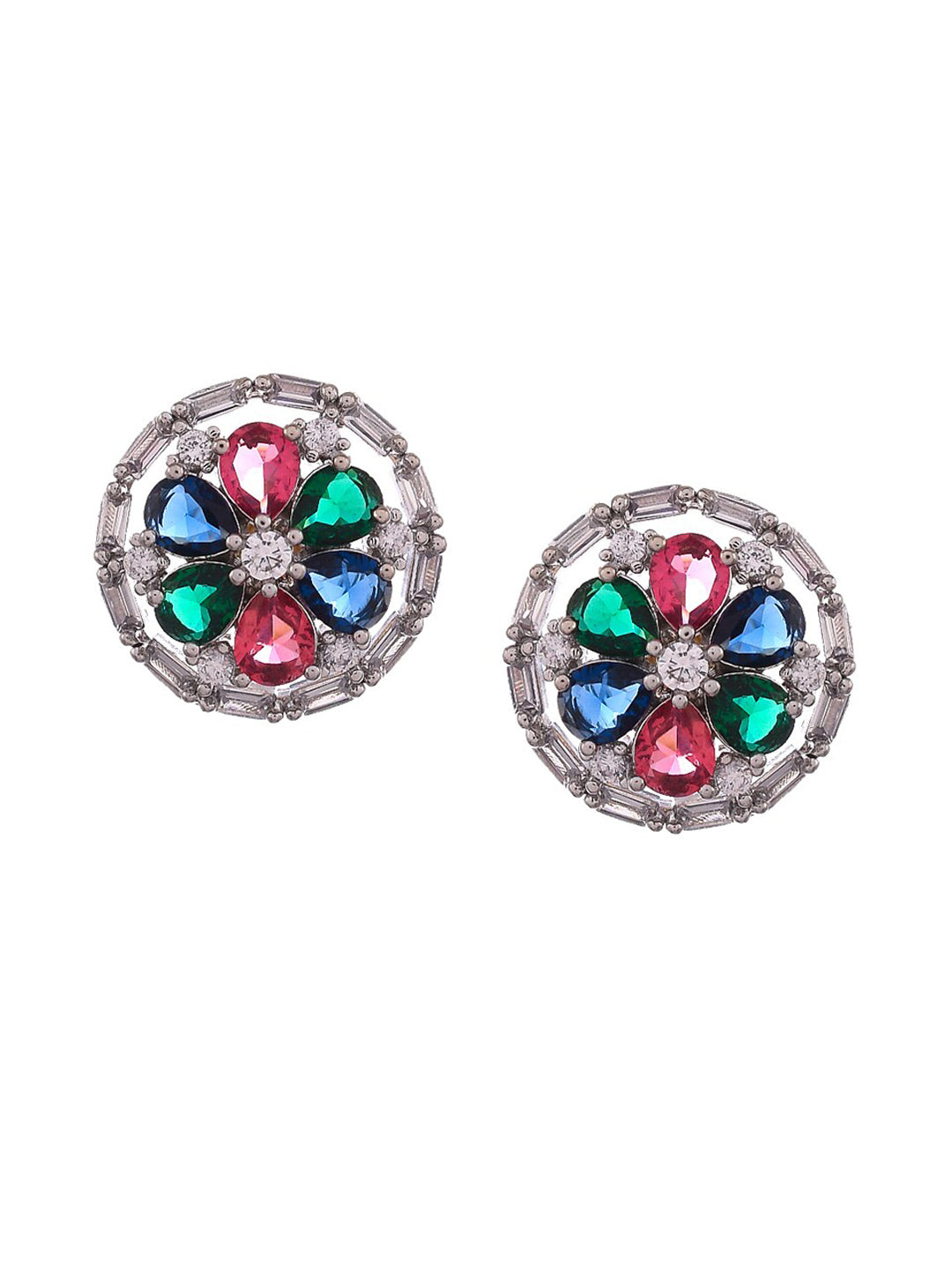 Shoshaa Multicoloured Contemporary Studs Earrings | Grocsy
