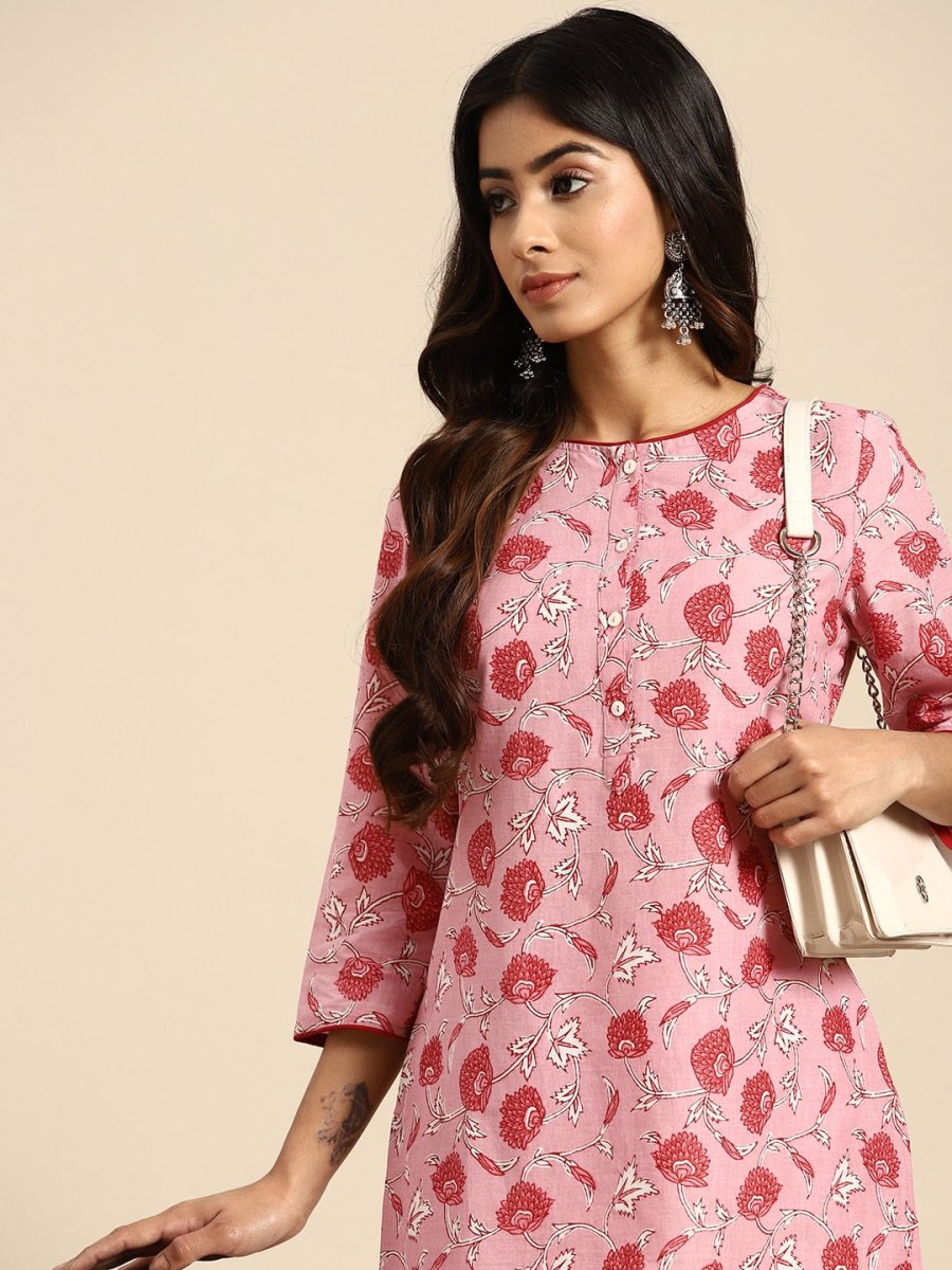 All About You Ethnic Motifs Printed Kurta with Palazzos | Grocsy