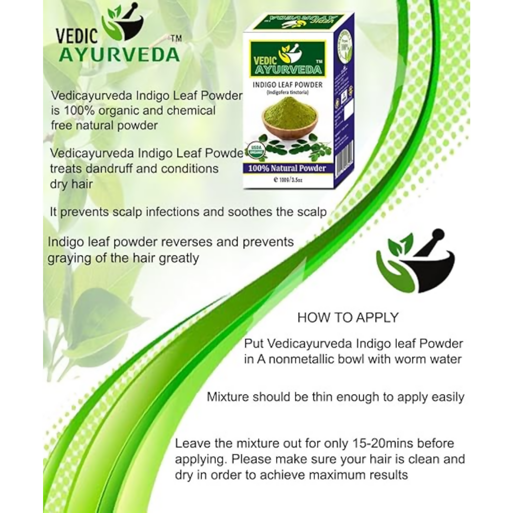 VedicAyurveda Indigo Powder, Neem Powder & Heena Powder | Grocsy
