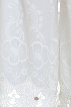 PAVONINE White Color Chikankari Lace Scalloped Hem Cotton Fabric Sharara | Grocsy