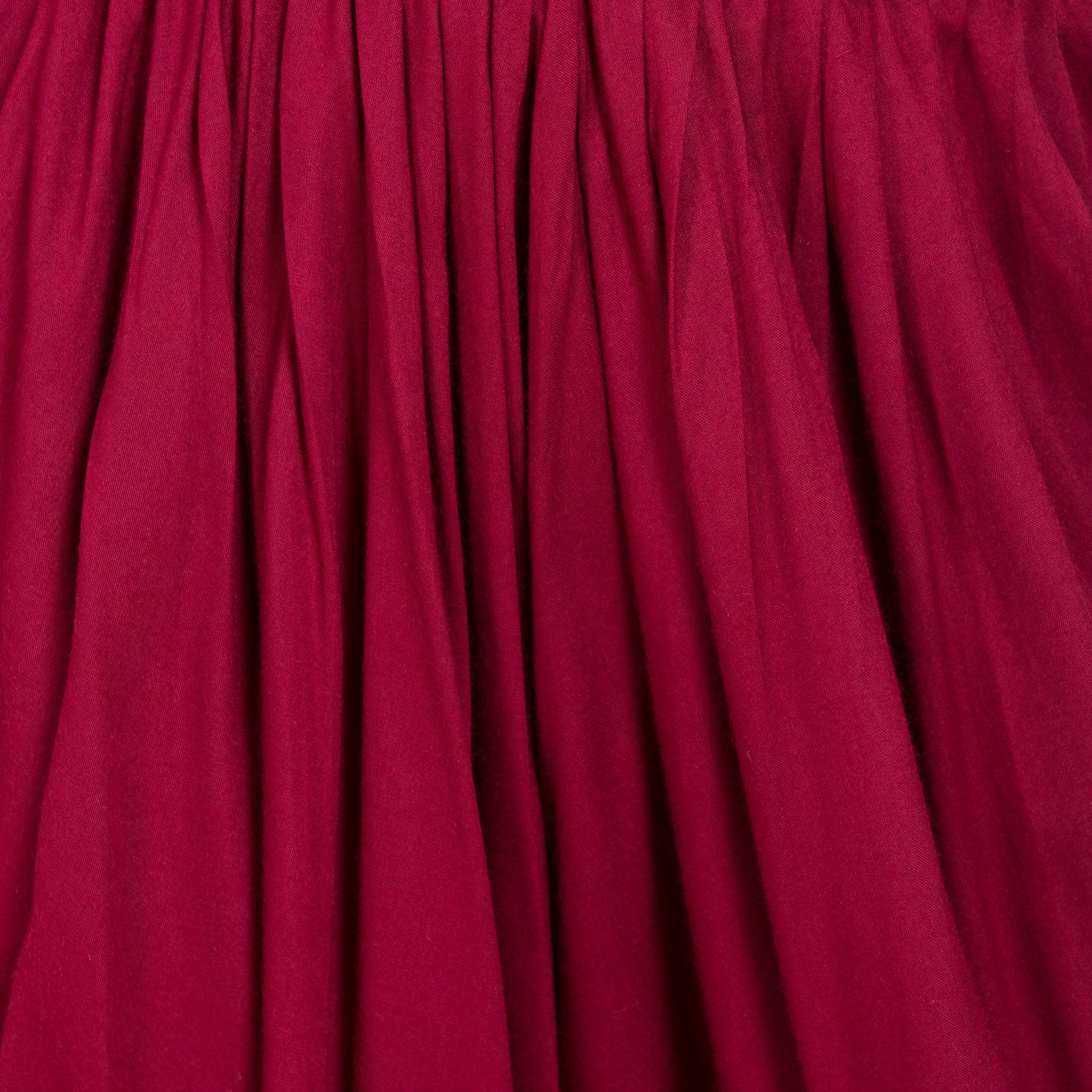 PAVONINE Maroon Color Solid Beetel Rayon Fabric Patiala For Women & Girls | Grocsy