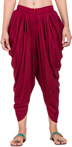 PAVONINE Maroon Color Solid Beetel Rayon Fabric Patiala For Women & Girls | Grocsy