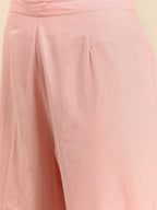 Sangria Women Pink Embroidered Thread Work Pure Cotton Kurta with Trousers & With Dupatta | Grocsy
