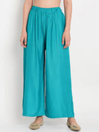 TAG 7 Women Pack of 2 Solid Flared Palazzos | Grocsy