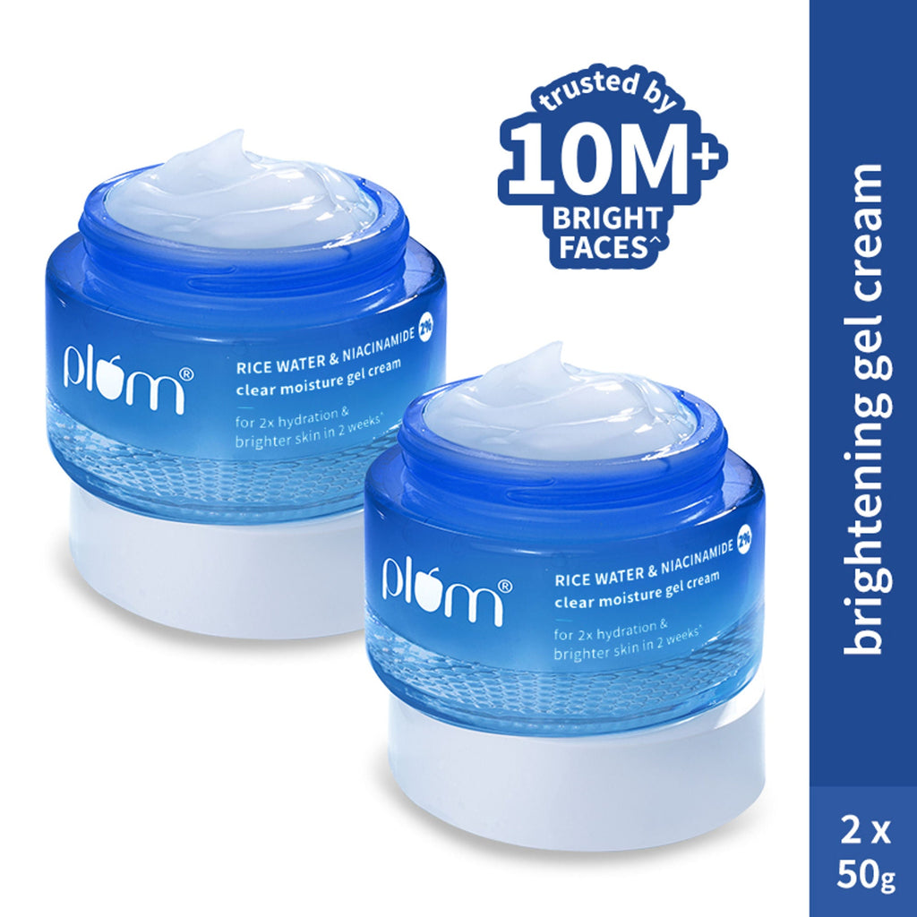 Plum 2% Niacinamide & Rice Water Daily Brightening Gel Cream | Grocsy