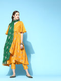 Sangria Ethnic Motifs Polyester Kurta Sets | Grocsy