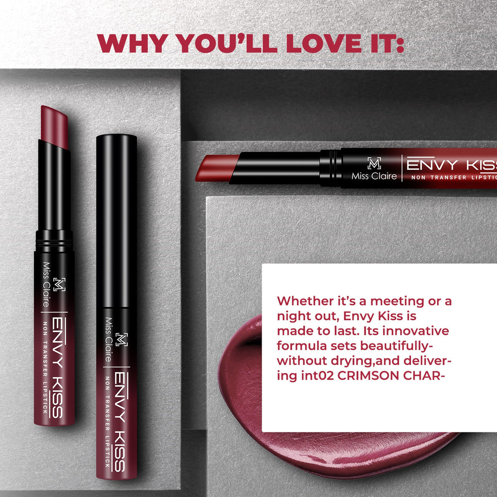 Miss Claire Envy Kiss Non Transfer Lipstick - 11 Cookie | Grocsy