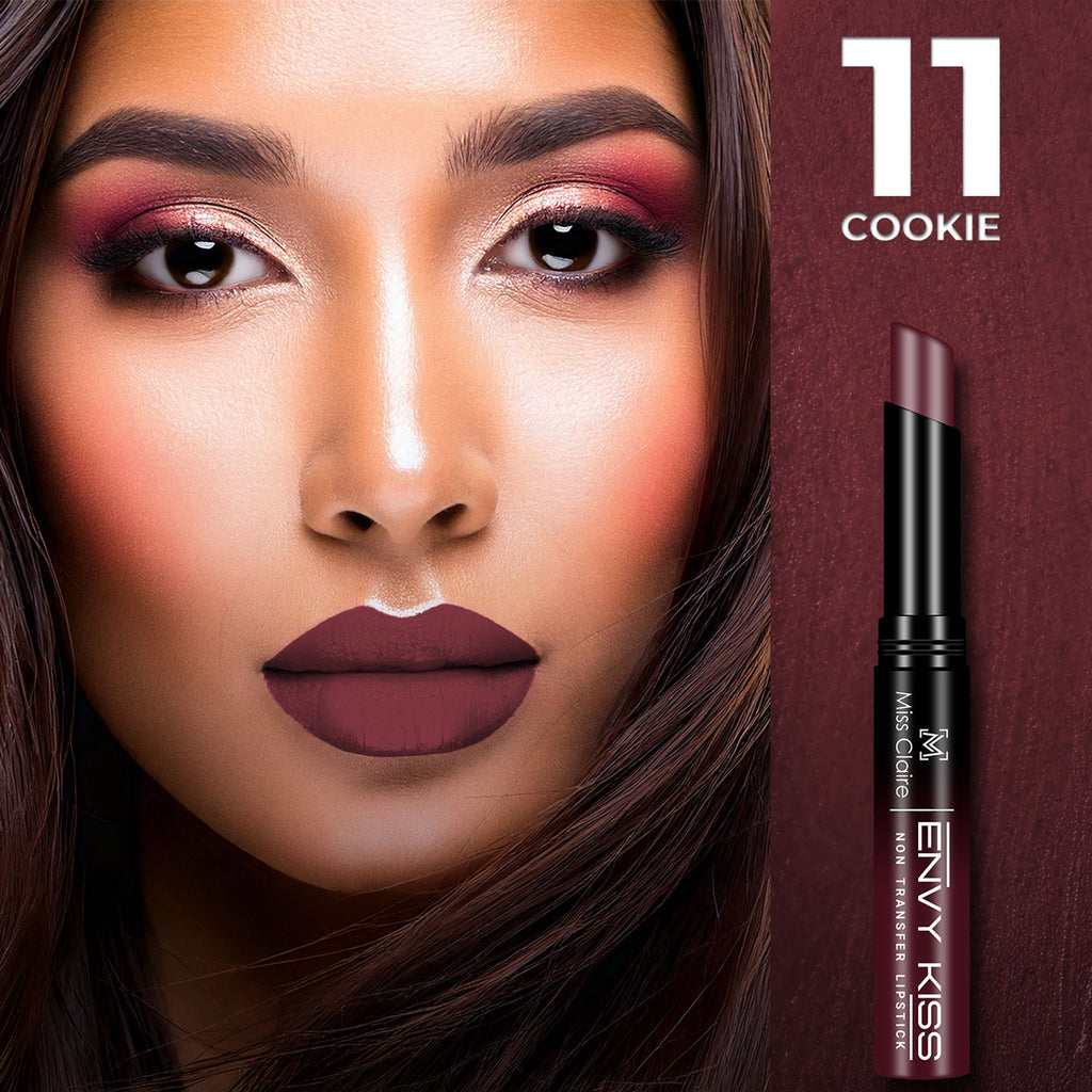 Miss Claire Envy Kiss Non Transfer Lipstick - 11 Cookie | Grocsy