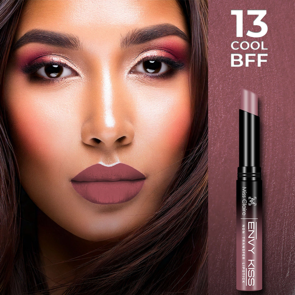 Miss Claire Envy Kiss Non Transfer Lipstick - 13 Cool Bff | Grocsy
