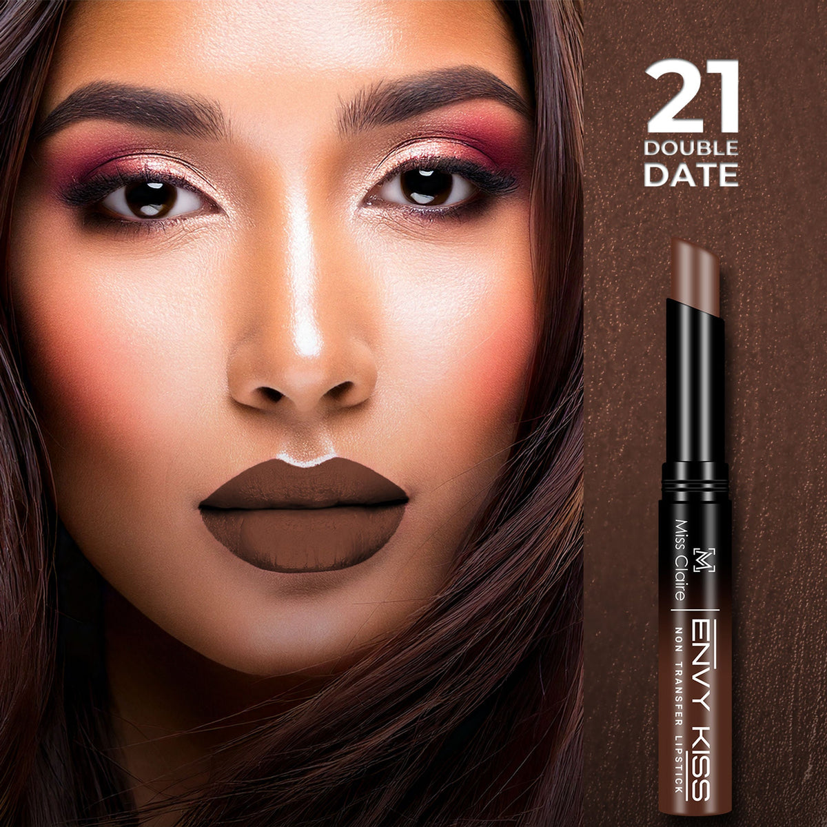 Miss Claire Envy Kiss Non Transfer Lipstick - 21 Double Date | Grocsy