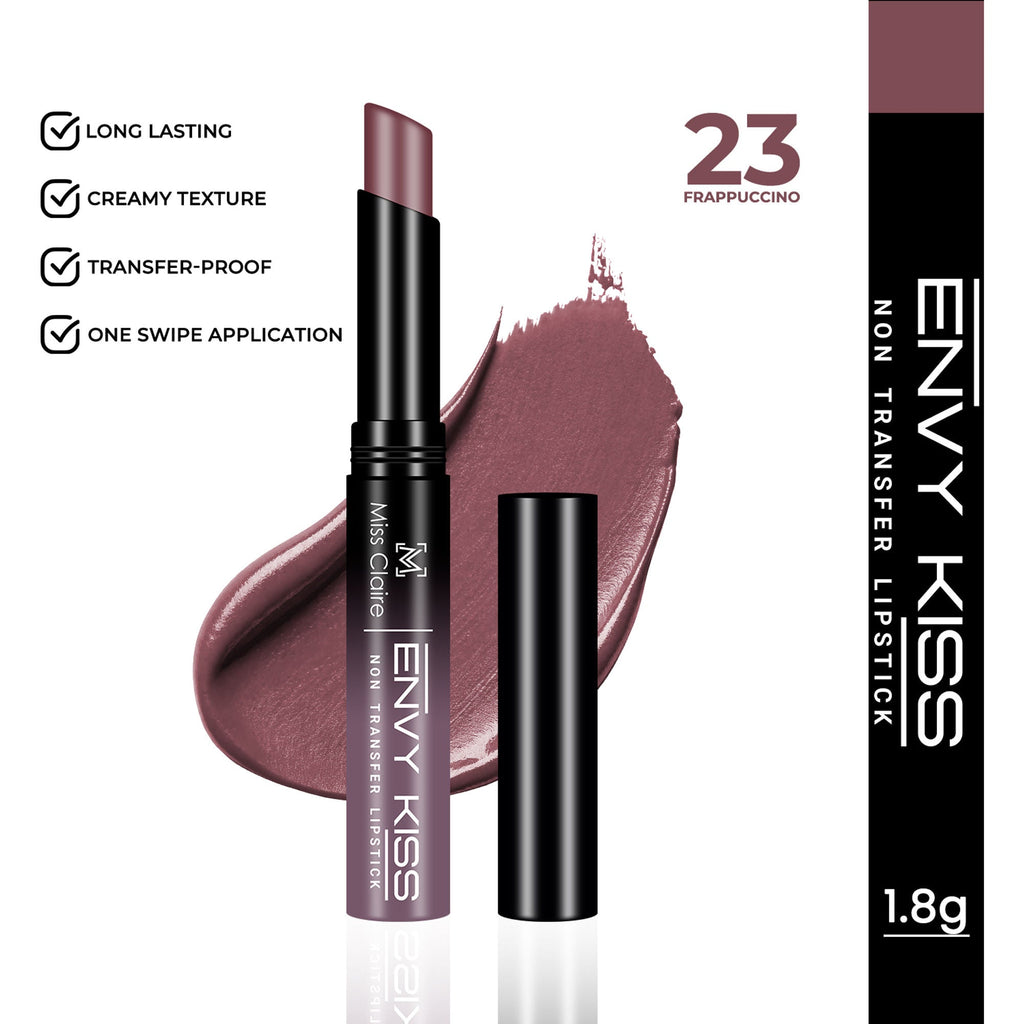 Miss Claire Envy Kiss Non Transfer Lipstick - 23 Frappuccino | Grocsy