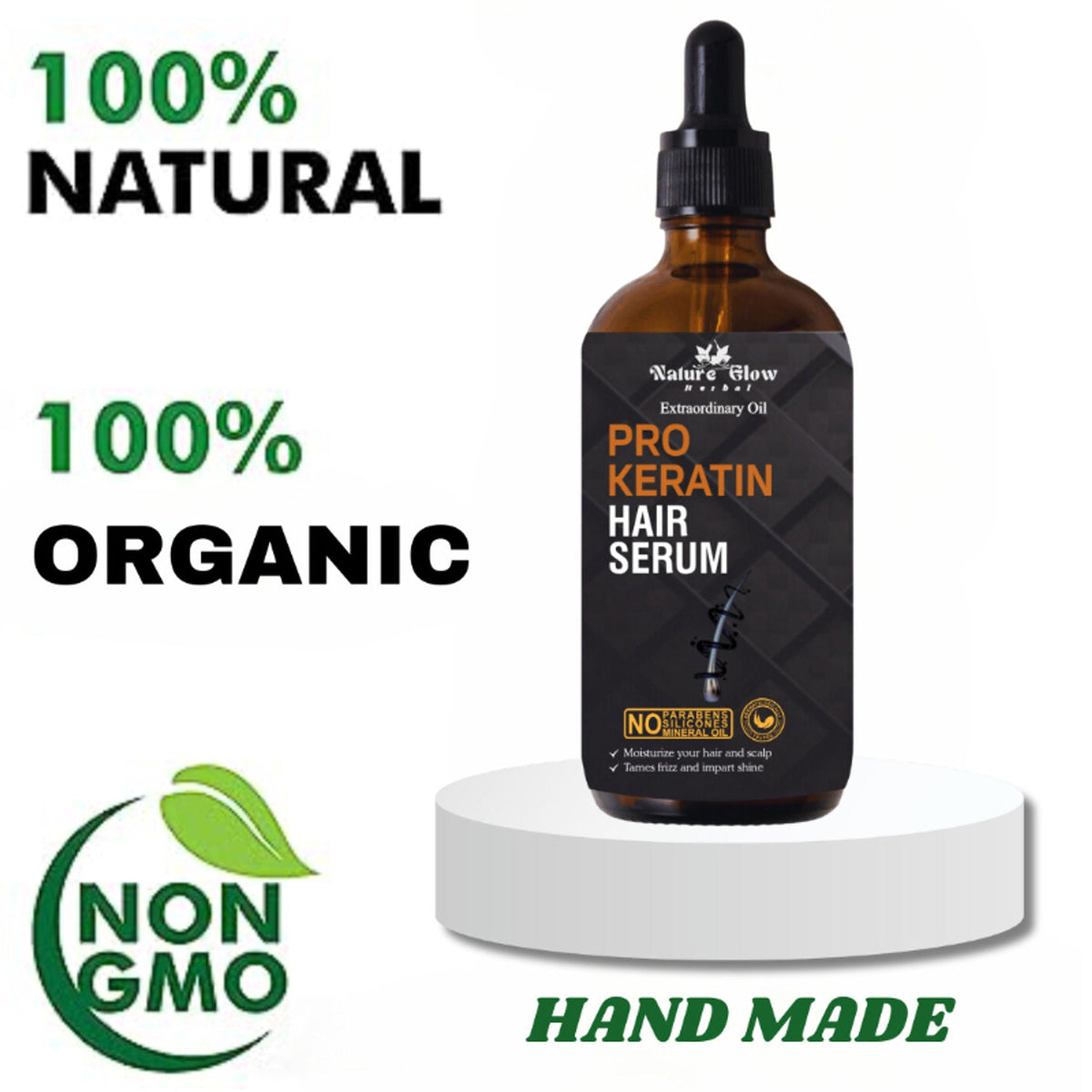 Nature Glow Herbal Pro Keratin Hair Serum | Grocsy