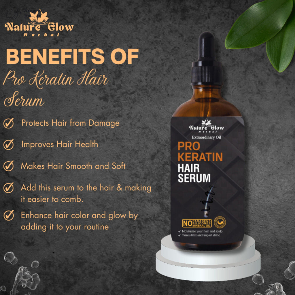 Nature Glow Herbal Pro Keratin Hair Serum | Grocsy