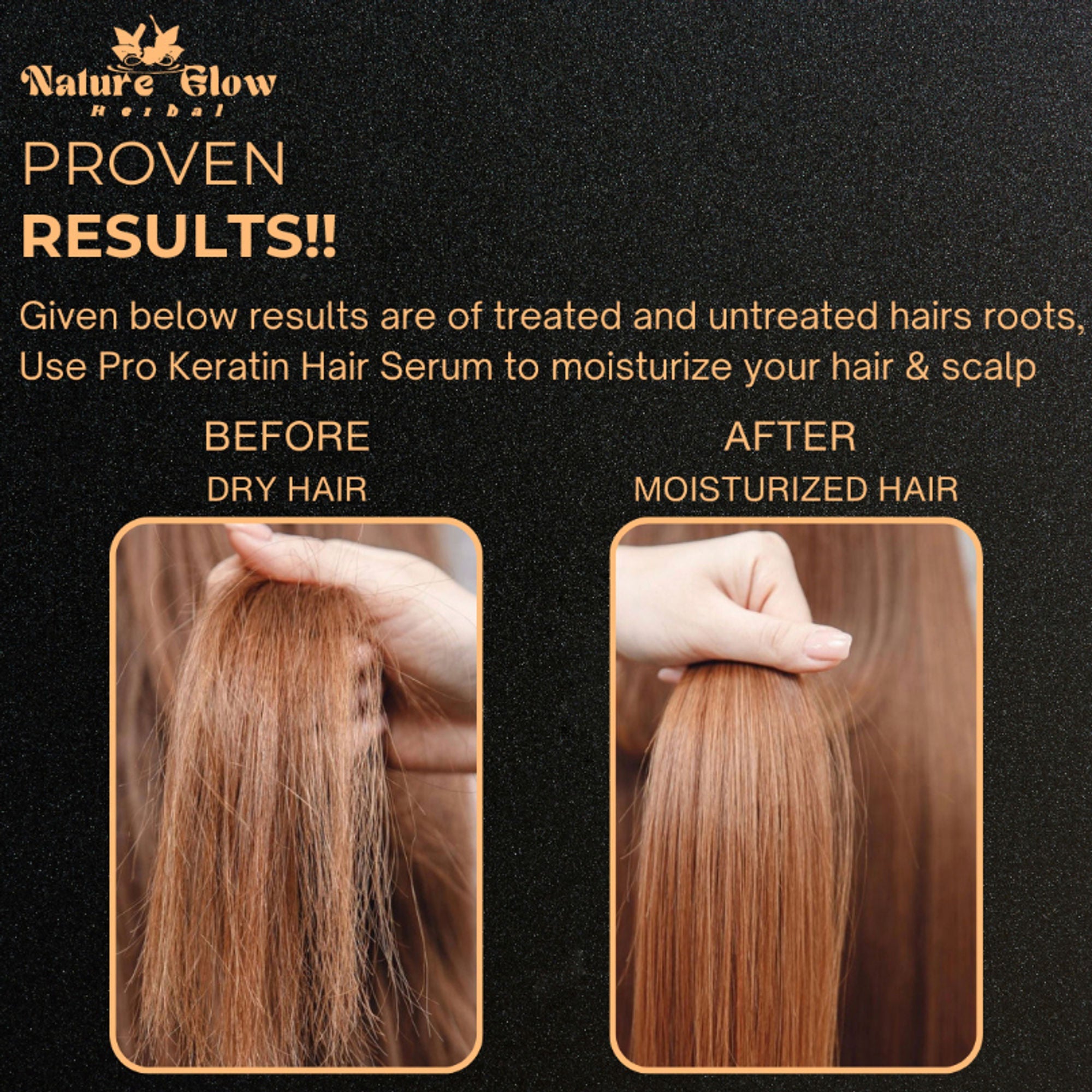 Nature Glow Herbal Pro Keratin Hair Serum | Grocsy