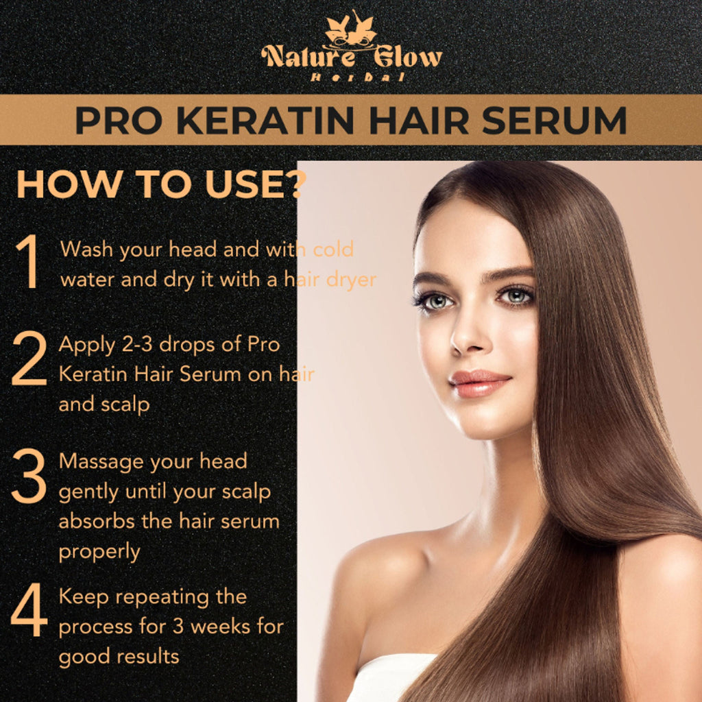 Nature Glow Herbal Pro Keratin Hair Serum | Grocsy