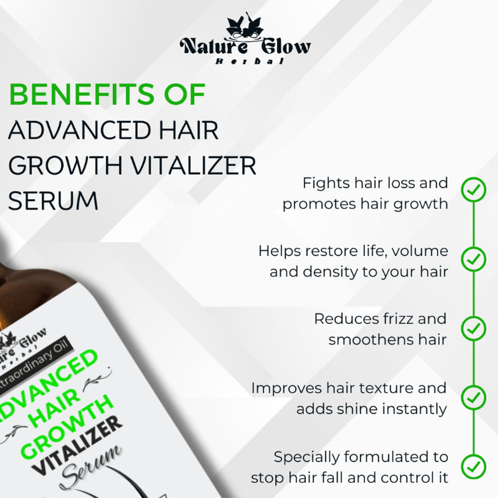 Nature Glow Herbal Advanced Hair Growth Vitalizer Serum | Grocsy