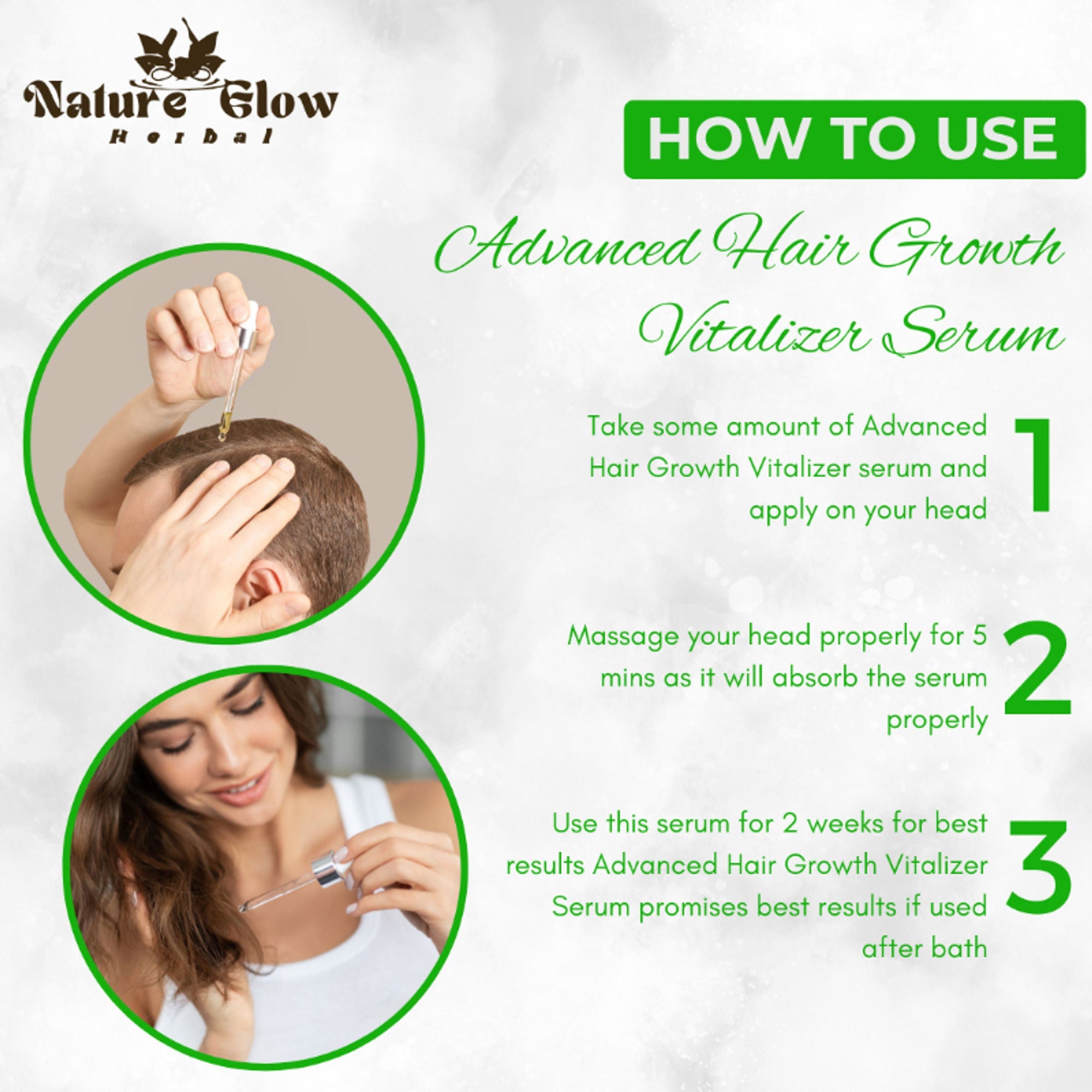 Nature Glow Herbal Advanced Hair Growth Vitalizer Serum | Grocsy