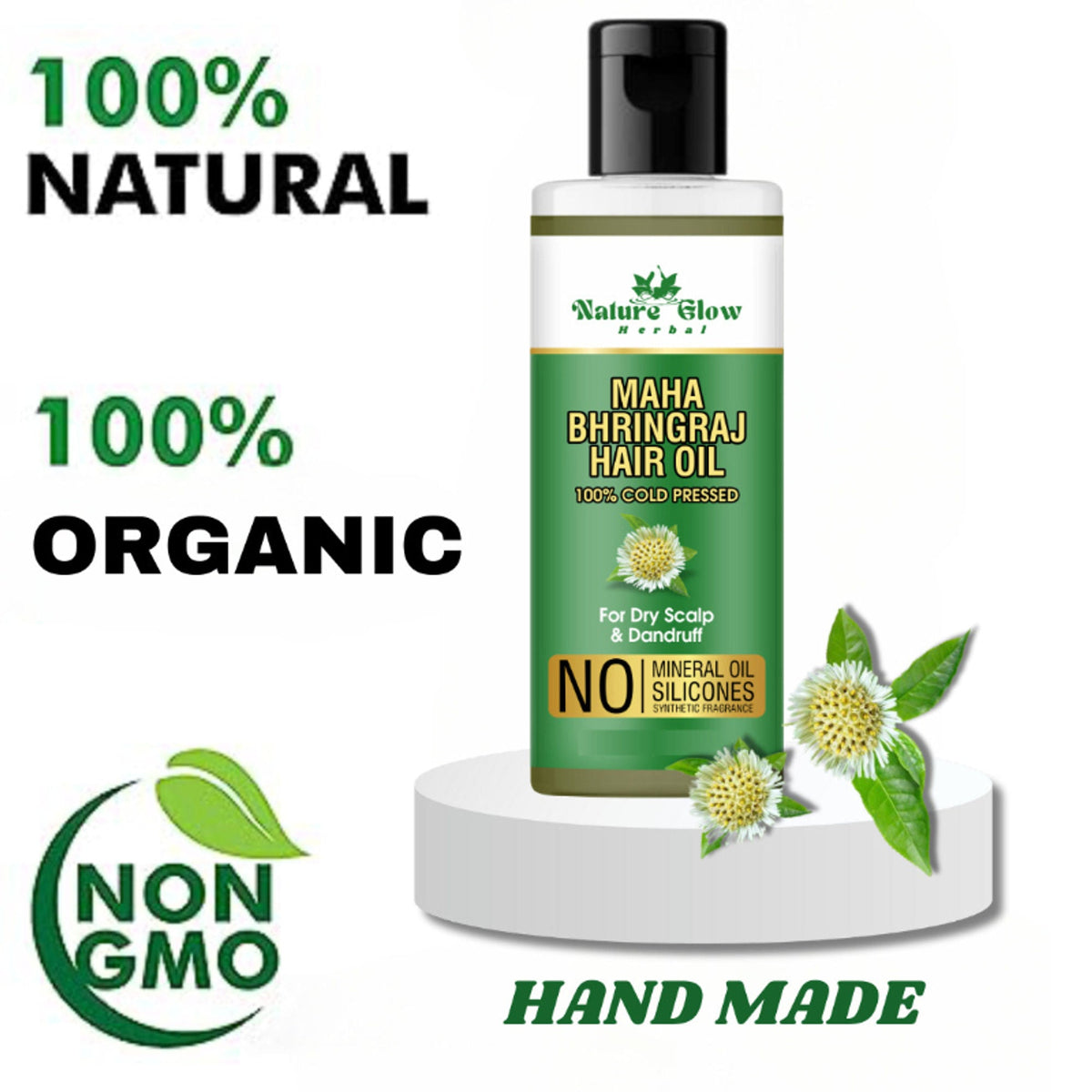 Nature Glow Herbal Bhringraj Oil | Grocsy