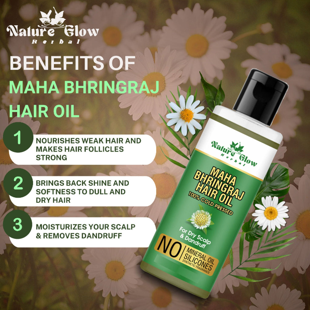 Nature Glow Herbal Bhringraj Oil | Grocsy