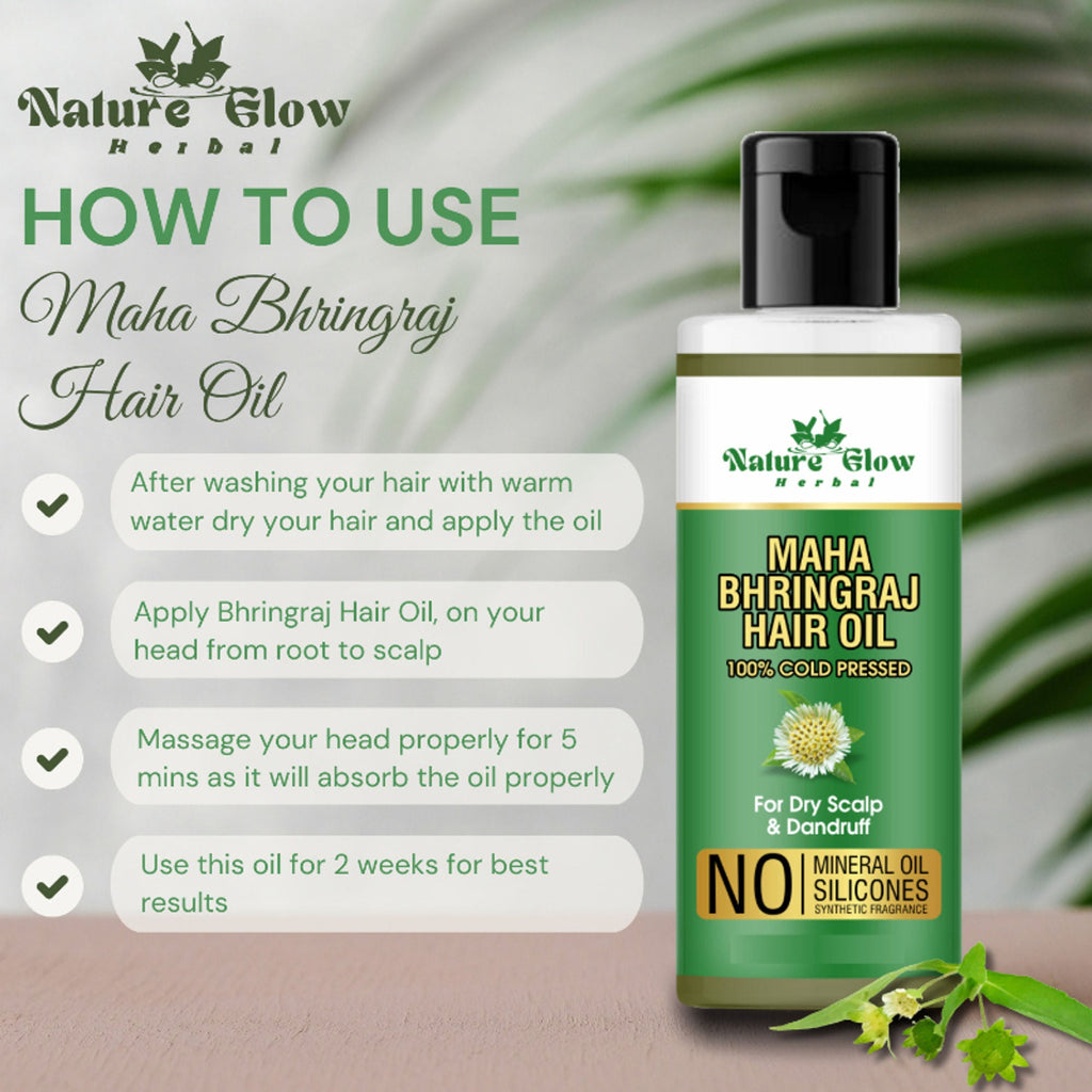 Nature Glow Herbal Bhringraj Oil | Grocsy