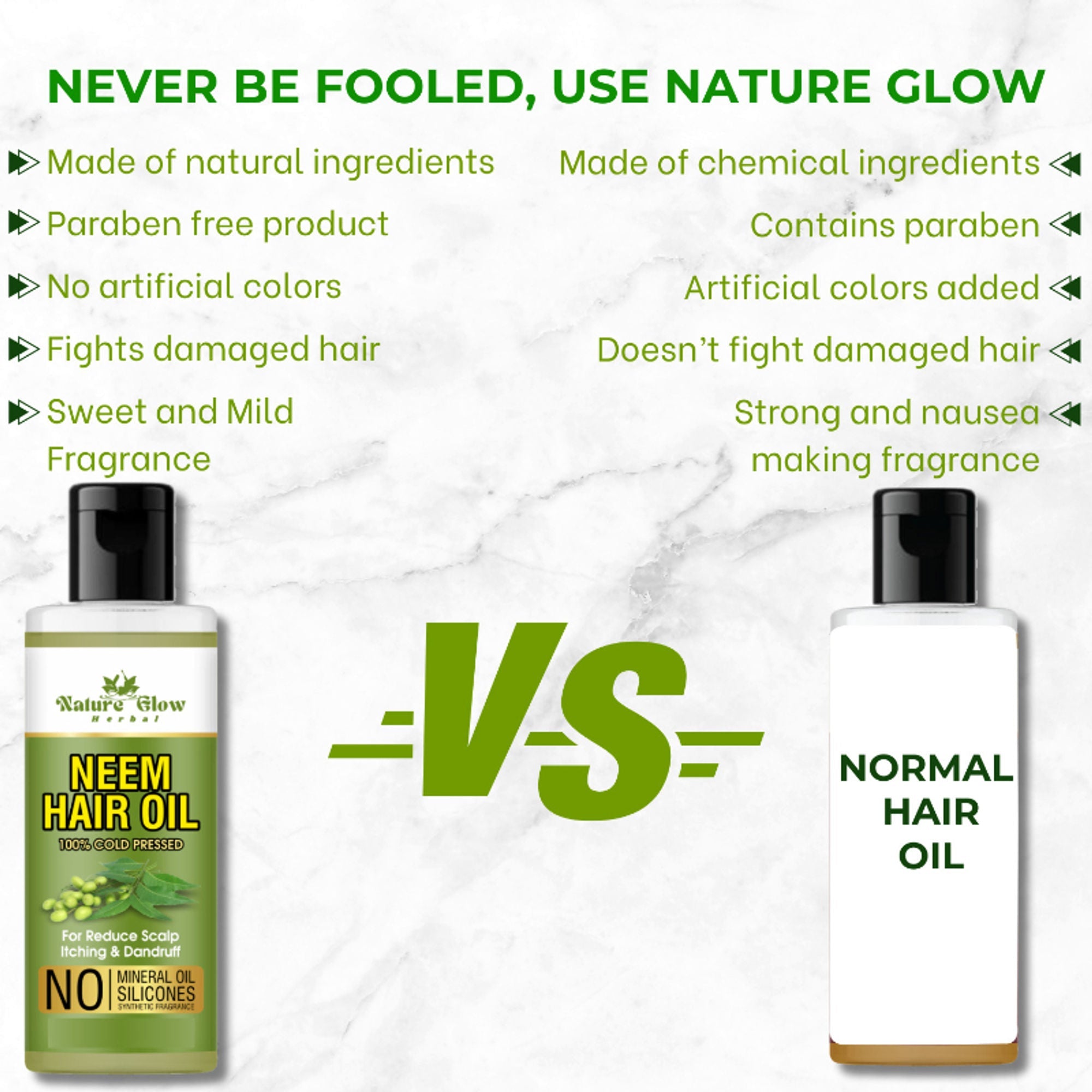 Nature Glow Herbal Neem Hair Oil | Grocsy