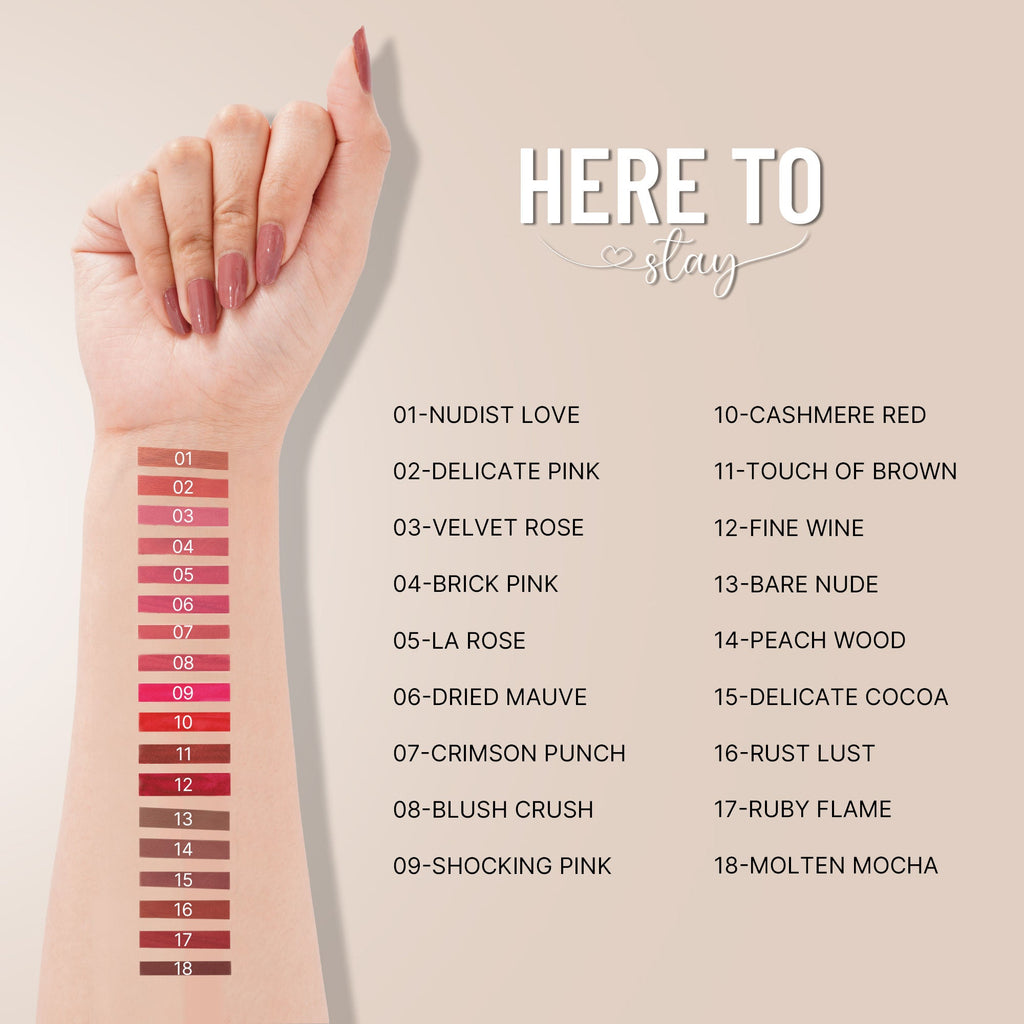 Swiss Beauty Select Here To Stay Kiss Proof Liquid Lipstick - 9 Shocking Pink | Grocsy