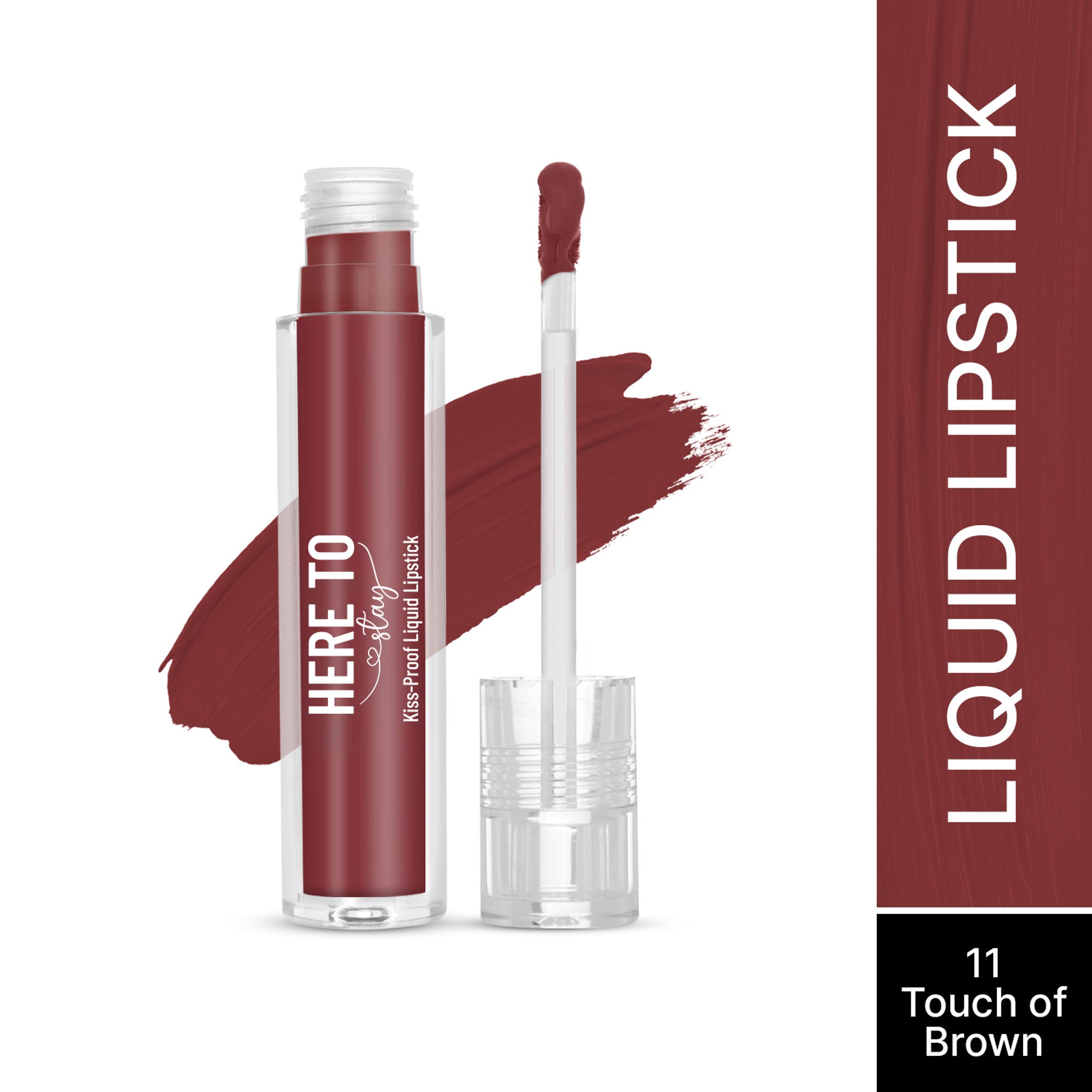 Swiss Beauty Select Here To Stay Kiss Proof Liquid Lipstick - 11 Touch Of Brown | Grocsy