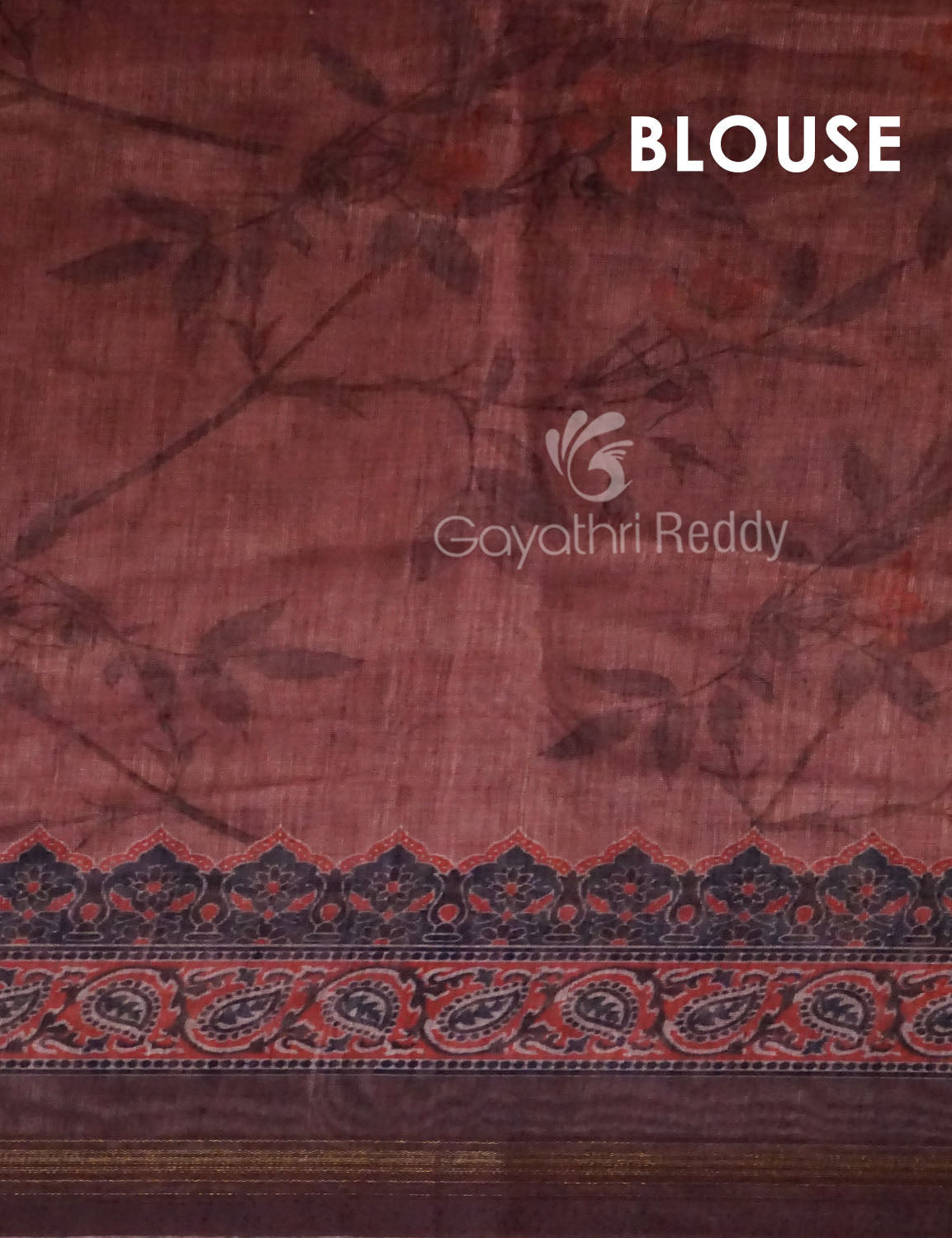 Light Brown Colour Print Design Semi Chanderi Saree By Gayathri Reddy Designer Studio | Grocsy