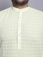 Sojanya Plus Plus Size Embroidered Pure Cotton Kurta With Pyjamas & Nehru Jacket | Grocsy