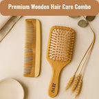 ZEYU Wooden Hair Brush And Wooden Comb With Bamboo Bristles | Grocsy