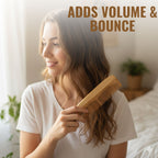 ZEYU Wooden Hair Brush And Wooden Comb With Bamboo Bristles | Grocsy
