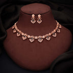 Tehzeeb Creations Gold-Polished Black Colour Necklace With Earrings | Grocsy