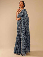 Sangria Ethnic Motifs Printed Embellished Saree | Grocsy