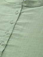 HERE&NOW Women Mint Green Pakistani Style Kurta | Grocsy