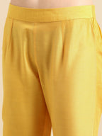 All About You Women Yellow & Red Gotta Patti Kurta with Trousers & With Dupatta | Grocsy