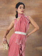 kasee Embroidered Poly Georgette Saree | Grocsy