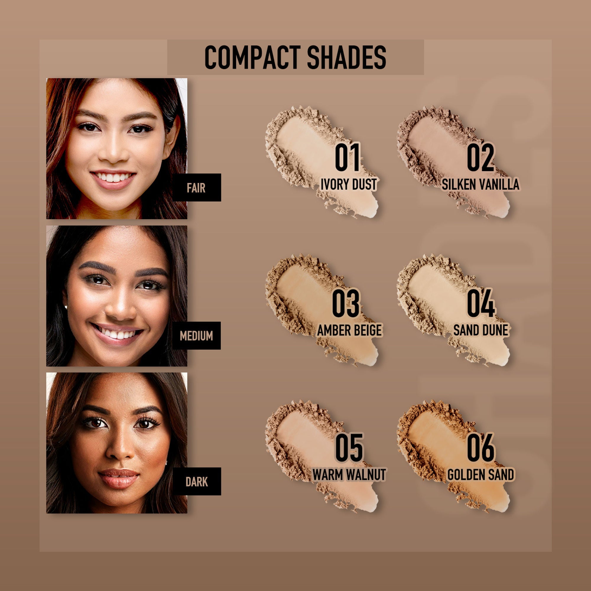 Miss Claire Hd Compact Powder - 02 Silken Vanilla | Grocsy