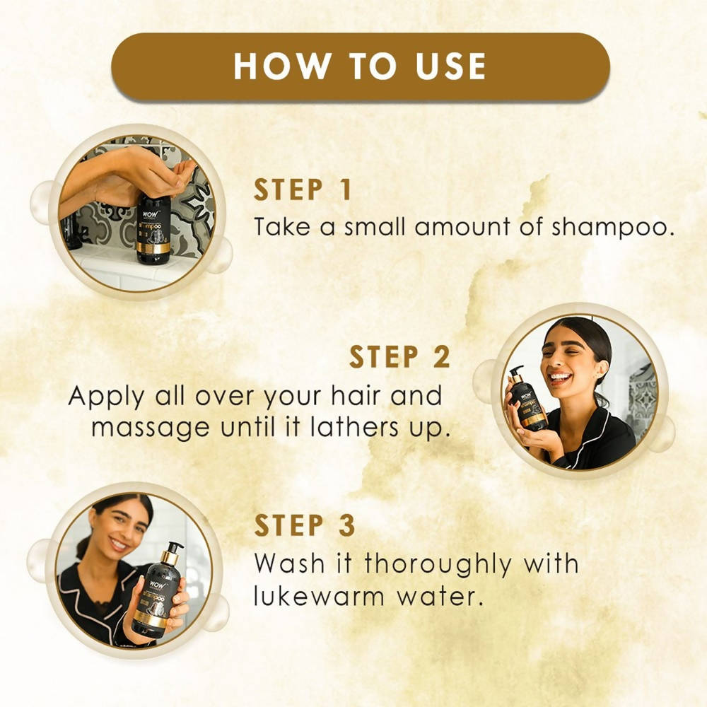 Wow Skin Science Activated Charcoal & Keratin Shampoo | Grocsy