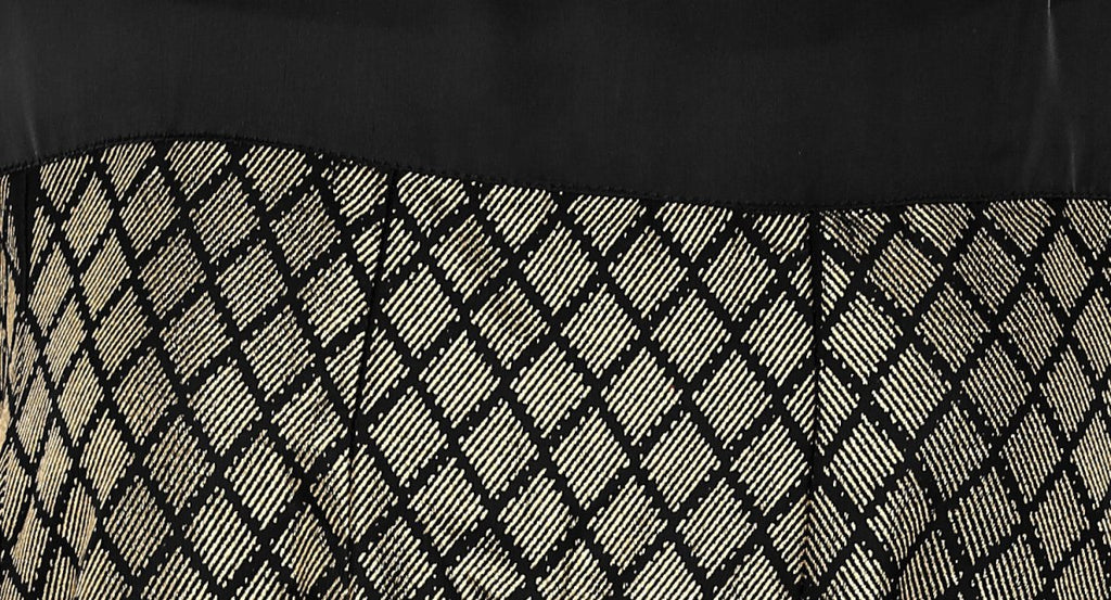 Ahalyaa Black & Golden Foil Print A-Line Kurta For Women | Grocsy