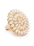 Joban Fashion Golden Brass Adjustable Ring | Grocsy