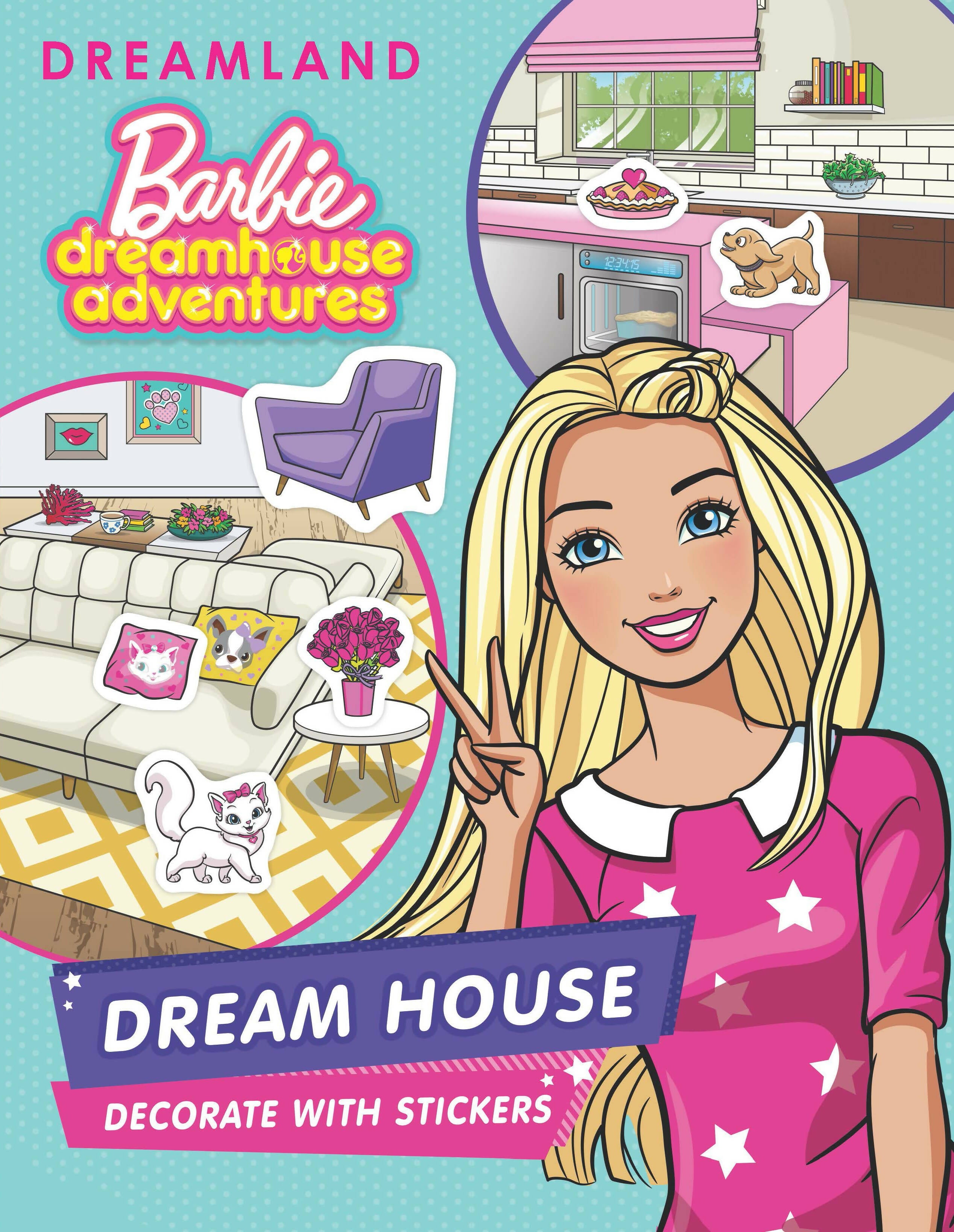 Dreamland Publications Barbie Dreamhouse Adventures -Dream House Decorate with Stickers | Grocsy