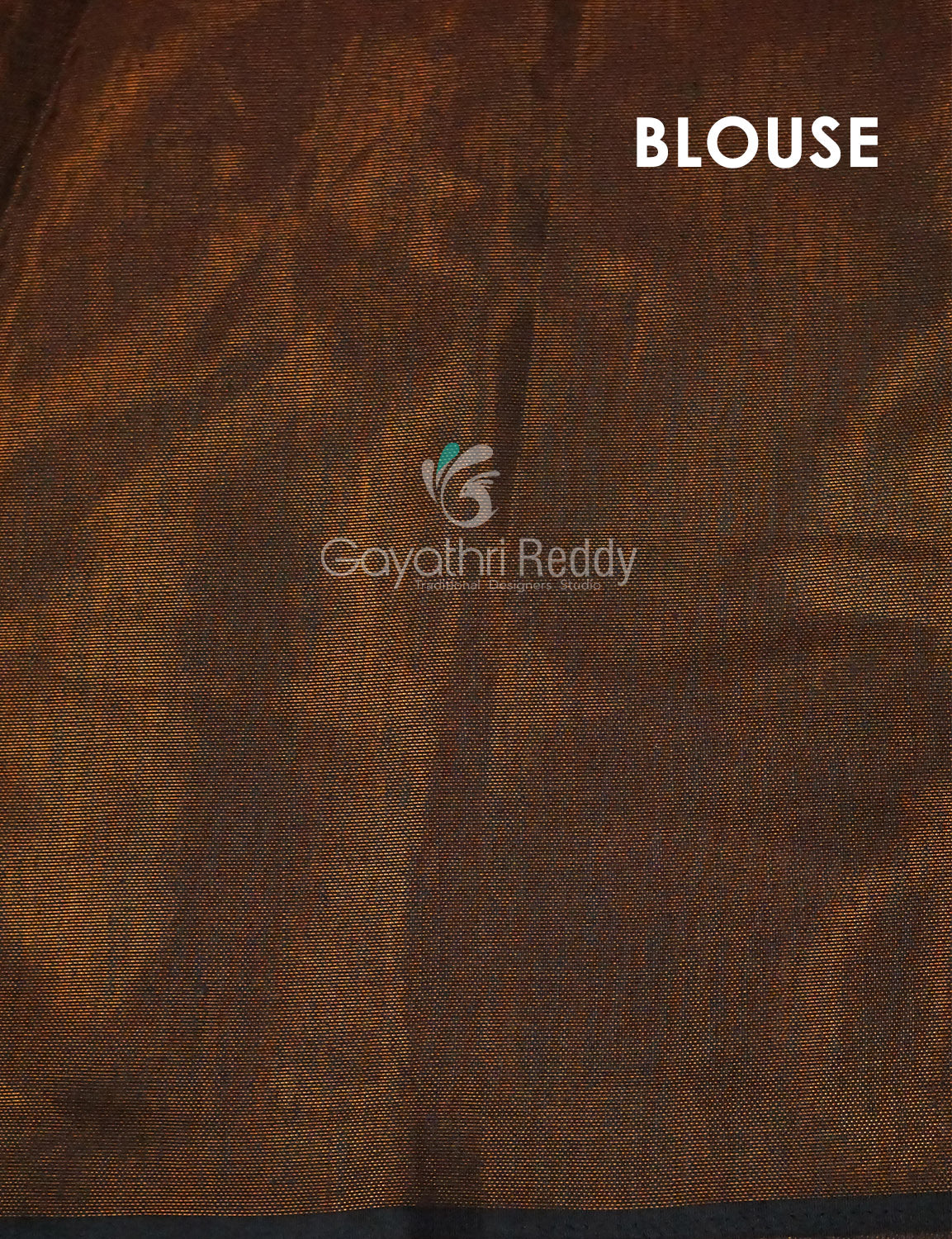 Henna Green And Henna Brown Coloured Geometrical Print Semi Chanderi Saree By Gayathri Reddy Designer Studio | Grocsy