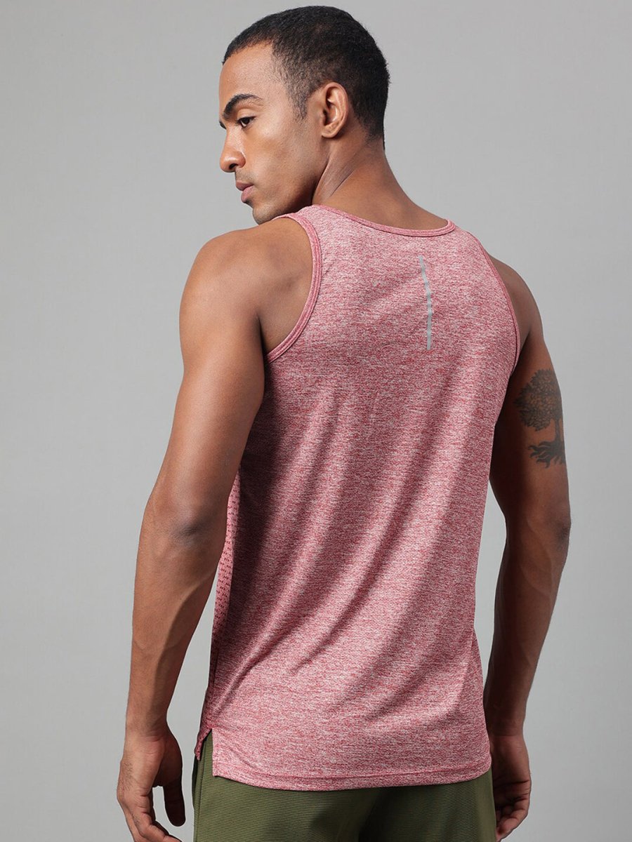 Alcis Heather Dry Tech Anti Static Slim Fit Running T-shirt | Grocsy
