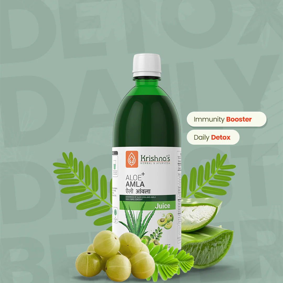 Krishna's Herbal & Ayurveda Aloe+ Amla Juice | Grocsy