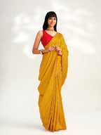 Sangria Striped Silk Blend Saree | Grocsy
