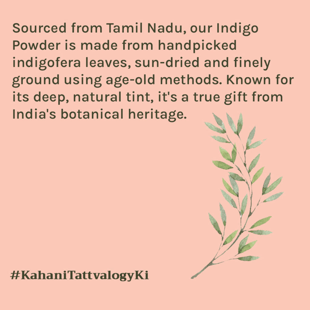 Tattvalogy Indigo Powder - Natural Hair Color with Henna for Soft, Indian Hair Shade & Conditioning | Grocsy