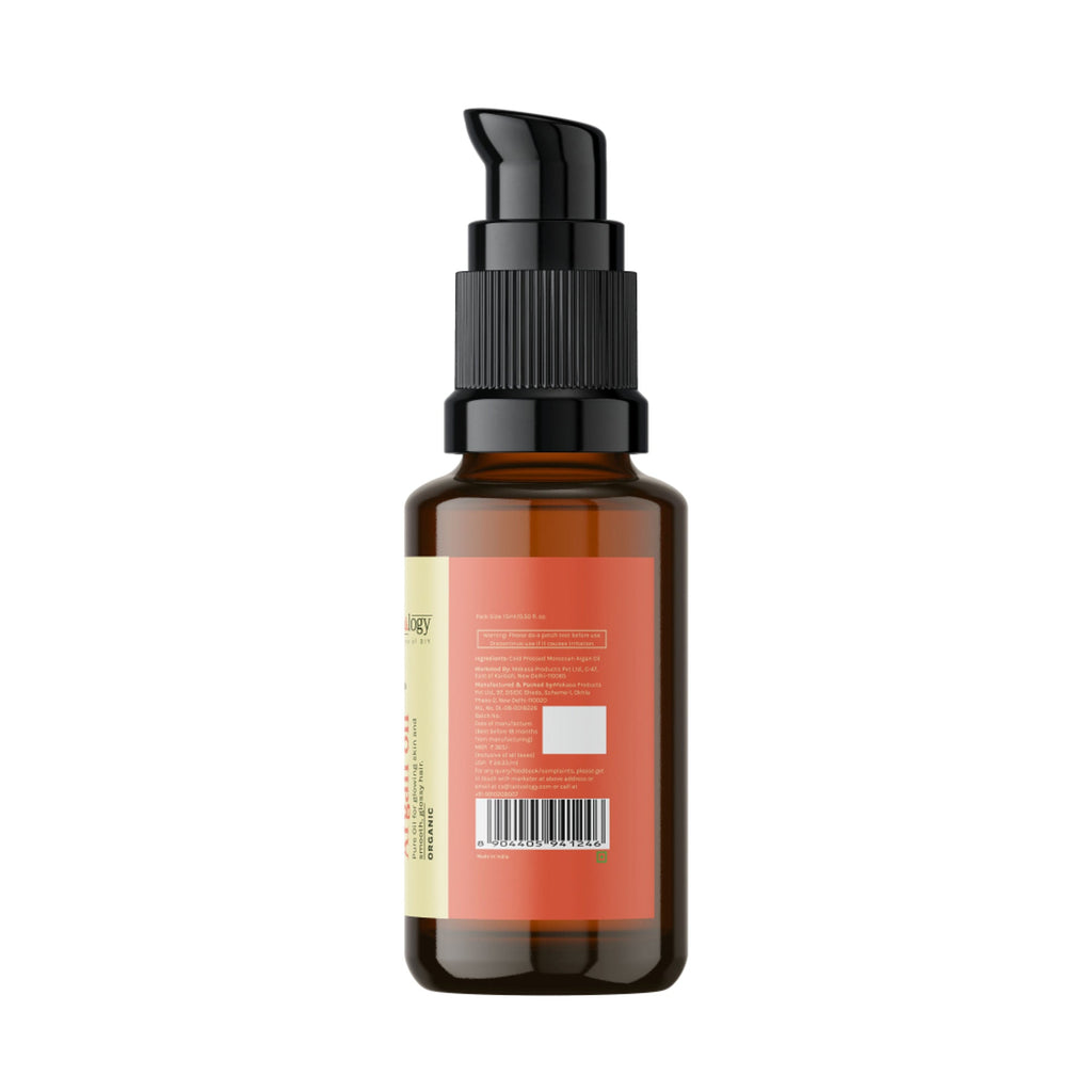 Tattvalogy Organic Moroccan Argan Oil - Vitamin-E Rich, Antioxidant, Tames Frizz for Smooth Hair | Grocsy